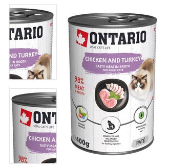 ONTARIO konz.Chicken, Turkey,Salmon Oil 400g 4