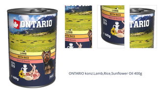 ONTARIO konz.Lamb,Rice,Sunflower Oil 400g 1