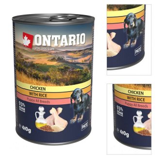 ONTARIO konz.Puppy Chicken, Rice and Linseed Oil 400g 3