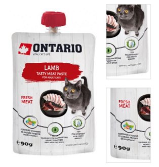 Ontario mäsová pasta pre mačky jahňa 90 g 3