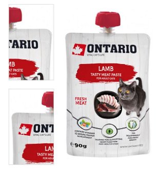 Ontario mäsová pasta pre mačky jahňa 90 g 4