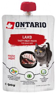 Ontario mäsová pasta pre mačky jahňa 90 g 2