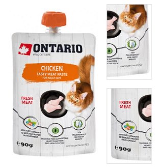 Ontario mäsová pasta pre mačky kura 90 g 3