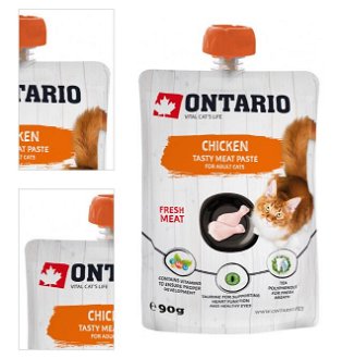 Ontario mäsová pasta pre mačky kura 90 g 4