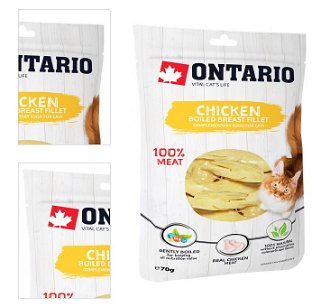 Ontario pochúťka pre mačky varené kuracie prsia filety 70 g 4