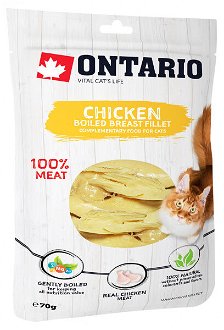 Ontario pochúťka pre mačky varené kuracie prsia filety 70 g 2