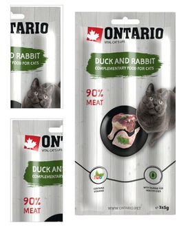 ONTARIO tyčinka pre mačky kačka/ králik 3x5 g 4