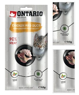 ONTARIO tyčinka pre mačky kura/kačka 3x5 g 3