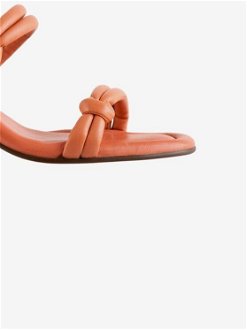 Oranžové dámske kožené papuče na podpätku Högl Grace 9