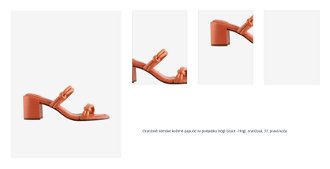 Oranžové dámske kožené papuče na podpätku Högl Grace 1
