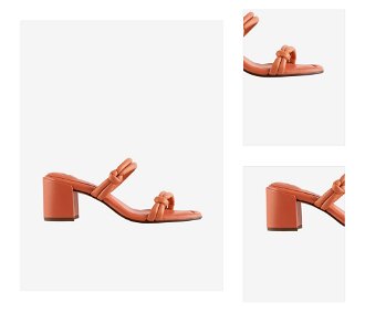 Oranžové dámske kožené papuče na podpätku Högl Grace 3