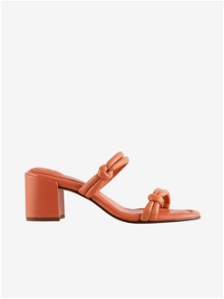 Oranžové dámske kožené papuče na podpätku Högl Grace 2