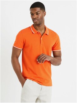 Oranžové pánske polo tričko Celio Decolrayeb 2