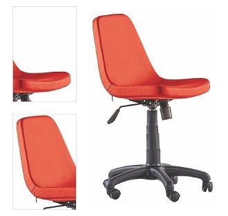 Otočná kancelárska stolička na kolieskach comfy - červená 4