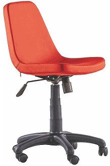 Otočná kancelárska stolička na kolieskach comfy - červená 2