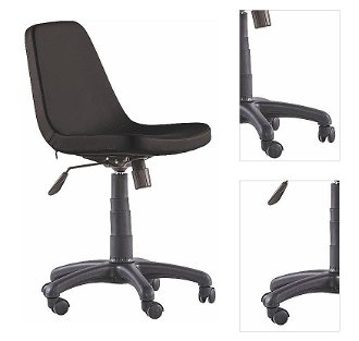 Otočná kancelárska stolička na kolieskach comfy - čierna 3