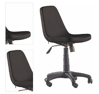 Otočná kancelárska stolička na kolieskach comfy - čierna 4