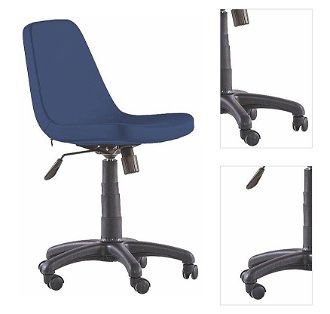 Otočná kancelárska stolička na kolieskach comfy - modrá 3