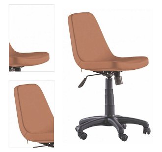 Otočná kancelárska stolička na kolieskach comfy - oranžová 4