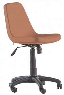 Otočná kancelárska stolička na kolieskach comfy - oranžová