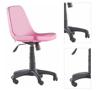 Otočná kancelárska stolička na kolieskach comfy - ružová 3