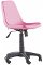 Otočná kancelárska stolička na kolieskach comfy - ružová