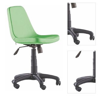 Otočná kancelárska stolička na kolieskach comfy - zelená 3
