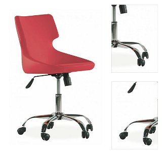 Otočná stolička na kolieskach colorato - červená 3