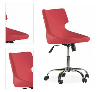 Otočná stolička na kolieskach colorato - červená 4