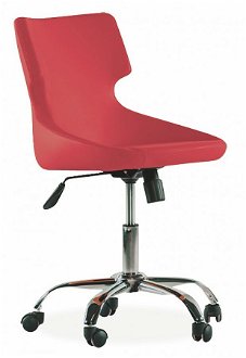 Otočná stolička na kolieskach colorato - červená 2
