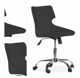 Otočná stolička na kolieskach colorato - čierna 4