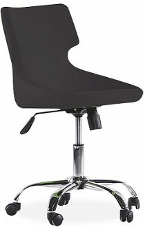 Otočná stolička na kolieskach colorato - čierna