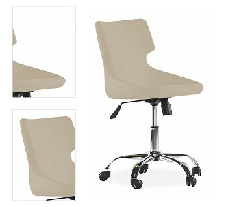 Otočná stolička na kolieskach colorato - krémová 4