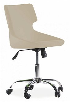 Otočná stolička na kolieskach colorato - krémová 2