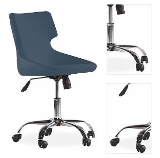 Otočná stolička na kolieskach colorato - modrá 3