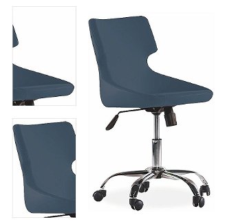 Otočná stolička na kolieskach colorato - modrá 4
