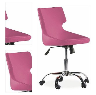 Otočná stolička na kolieskach colorato - ružová 4