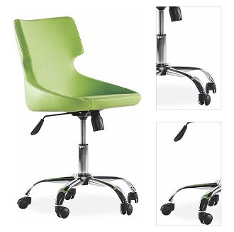 Otočná stolička na kolieskach colorato - zelená 3