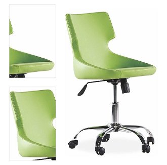 Otočná stolička na kolieskach colorato - zelená 4