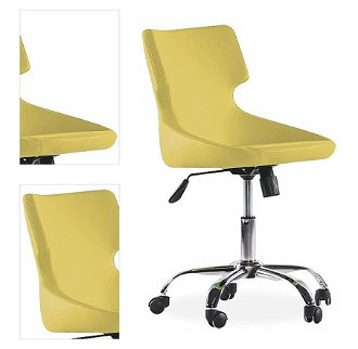 Otočná stolička na kolieskach colorato - žltá 4