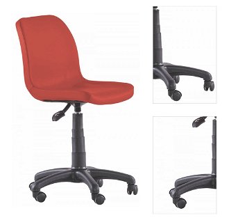 Otočná stolička na kolieskach common - červená 3