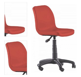 Otočná stolička na kolieskach common - červená 4