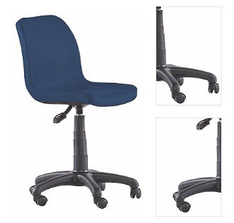 Otočná stolička na kolieskach common - modrá 3