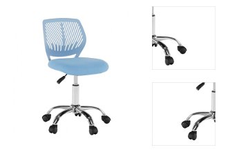 Otočná stolička selva - modrá/chróm 3