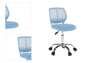 Otočná stolička selva - modrá/chróm 4
