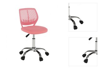 Otočná stolička selva - ružová/chróm 3