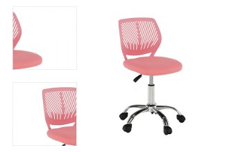 Otočná stolička selva - ružová/chróm 4