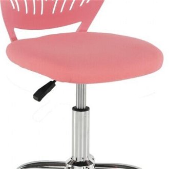 Otočná stolička selva - ružová/chróm 5