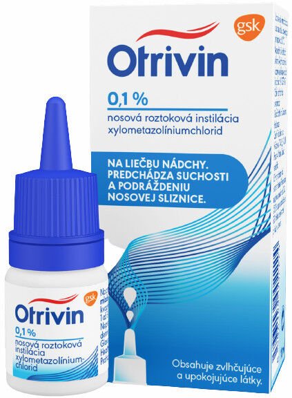 Otrivin 0,1% nosové kvapky na upchatý nos 10 ml