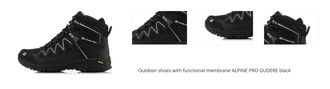 Outdoor shoes with functional membrane ALPINE PRO GUDERE black 1